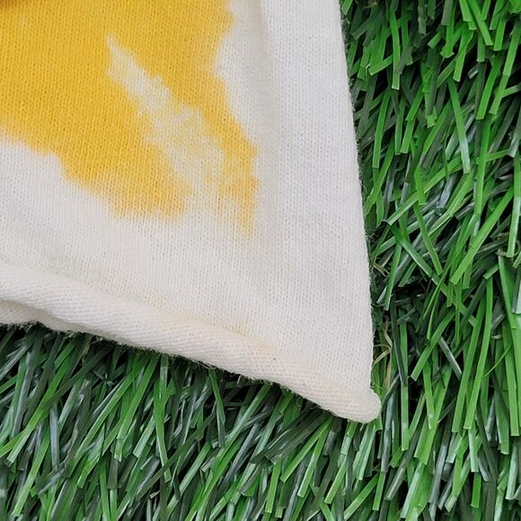 Pink-Floyd Cropped Shirt Womens Large 22x17 Yellow White - Picture 2 of 11